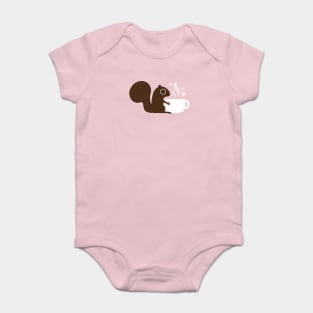 Squirrel Loves Coffee Baby Bodysuit